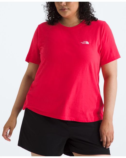 The North Face Red Plus Size Short-sleeve Box Nse Tee