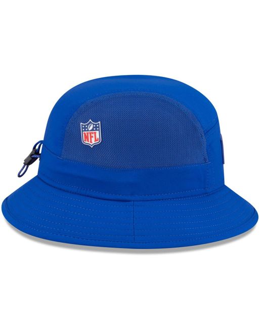 KTZ Blue New York Giants 2025 Sideline Bucket Hat for men