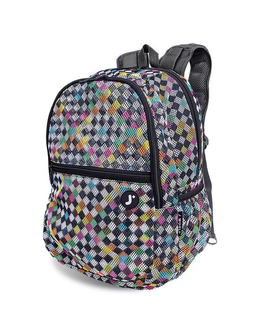 J World Blue Mesh See-through Backpack For School