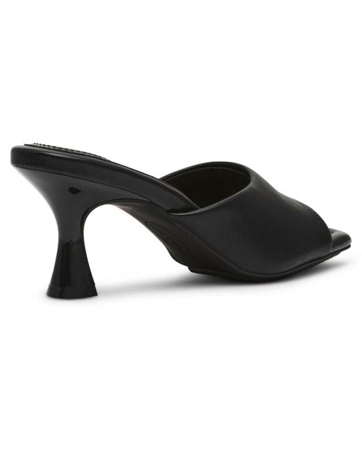 Anne Klein Black Jerilyn Square Toe Mule Dress Sandals