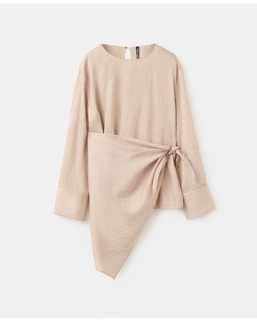 Mango Natural Knot Stripped Blouse