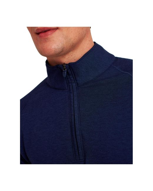 Bonobos Blue Long Sleeve Half-zip Pullover Sweatshirt for men