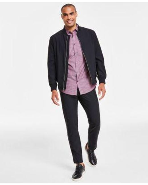 Alfani Blue Bomber Jacket Shirt Pants Created For Macys for men