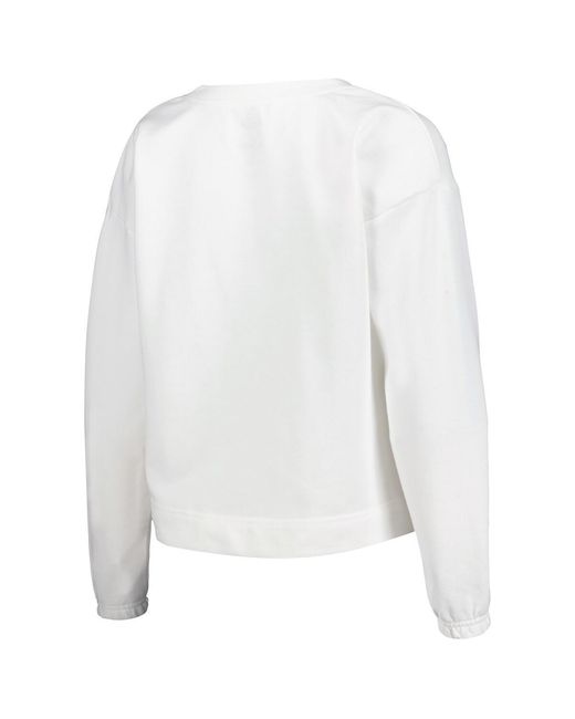 Concepts Sport White Lafc Sunray Notch Neck Long Sleeve Top
