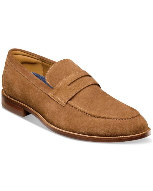 Florsheim Brown Ruvo Slip-on Penny Loafers for men
