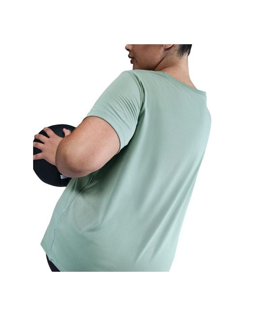 Nike Blue Plus Size Active Dri-fit Short-sleeve Logo T-shirt