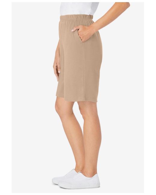 Woman Within Natural Plus Size 7-day Knit Short