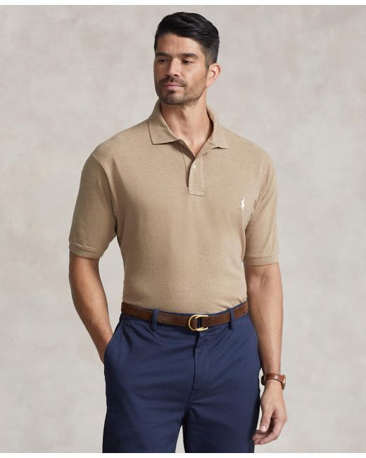 Polo Ralph Lauren Men's Blue Big & Tall The Iconic Mesh Polo Shirt