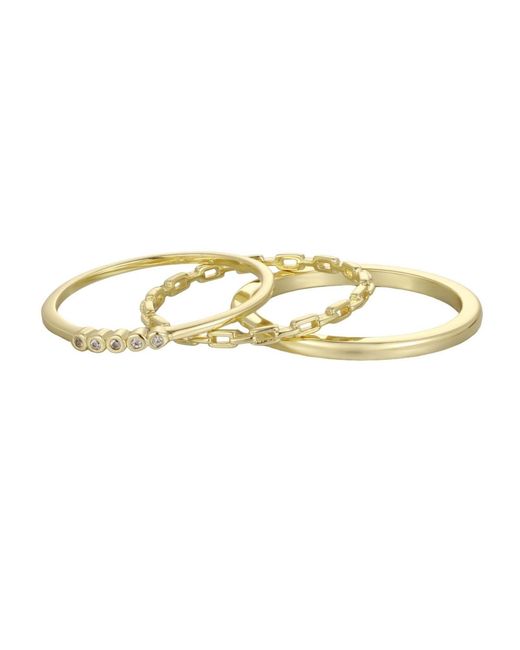 Adornia Metallic Cubic Zirconia Stackable Ring