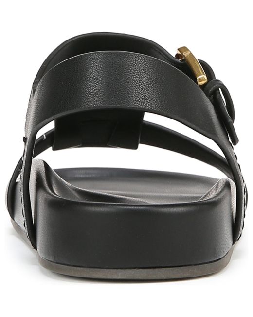 Franco Sarto Black Bellamy Open Round Toe Strappy Sandals