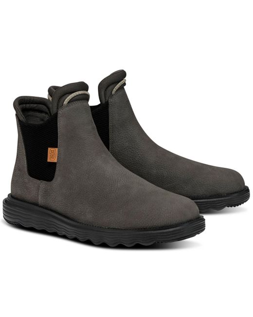 Hey Dude Branson Craft Leather Casual Chelsea Boots From Finish Line in ...