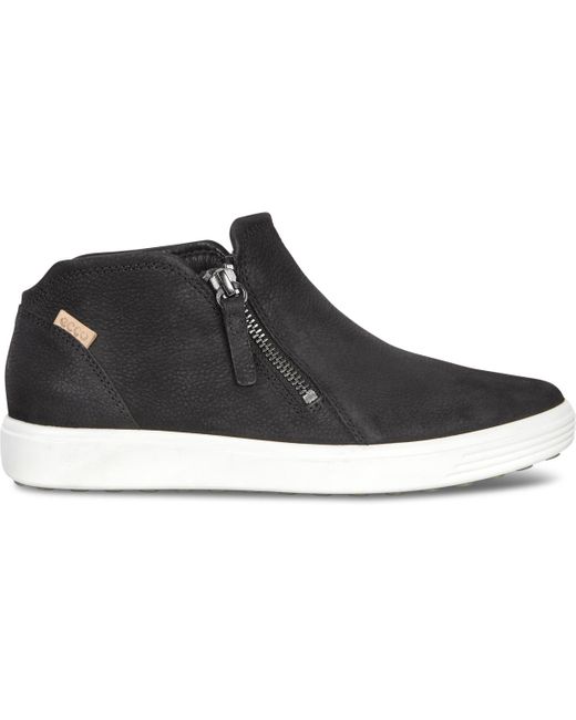 Ecco Black Soft 7 Low Booties