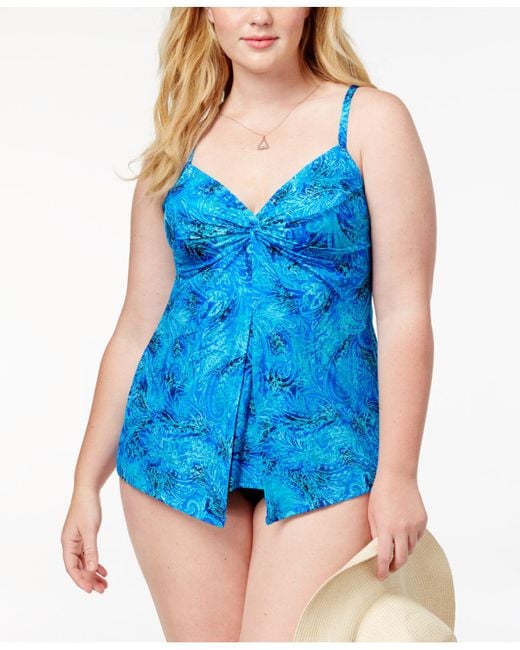 Lyst Miraclesuit Plus Size Mediterranean Printed Underwire Tummy