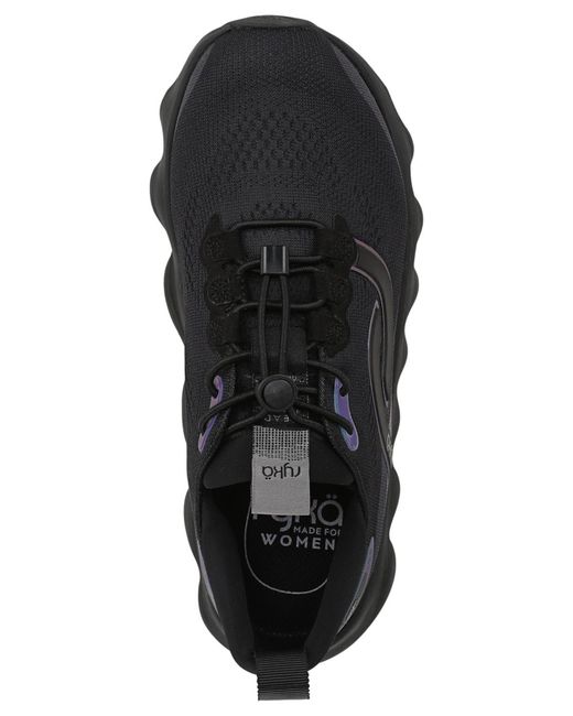 Ryka Black Podflow Walking toggle Athletic Sneakers