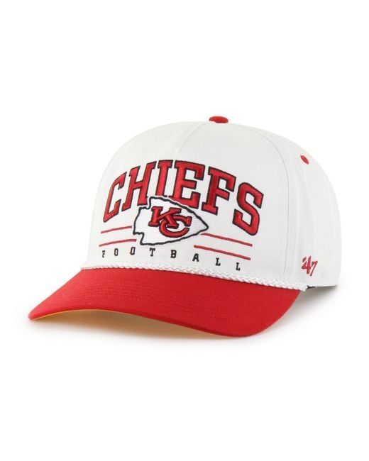 '47 White/red Kansas City Chiefs Roscoe Two-toned Hitch Adjustable Hat for men