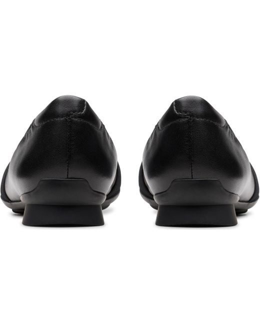 Clarks Black Jazmynn Gem Round Toe Flats