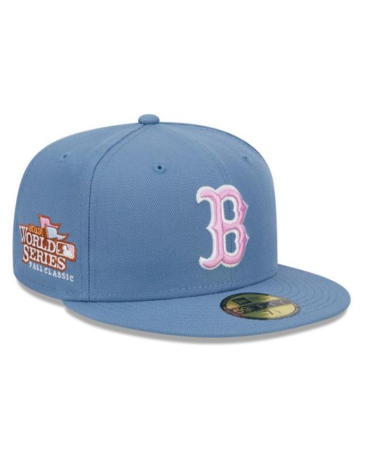 KTZ Blue Boston Red Sox Faded Color Pack 59fifty Fitted Hat for men