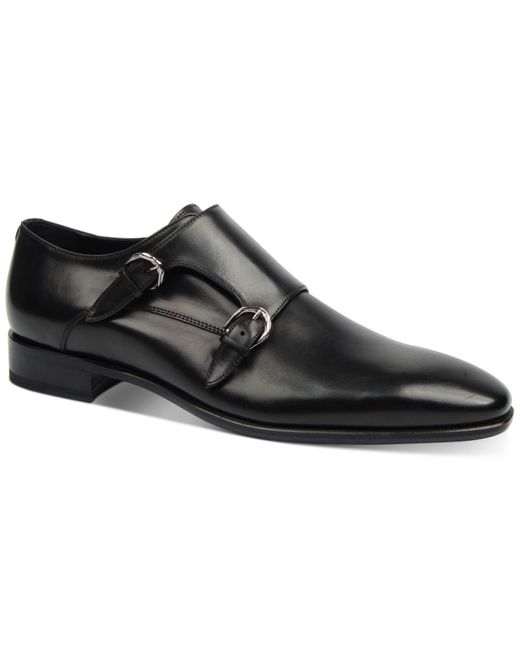 Roberto Cavalli Black Plain-toe Double Monk Strap Loafers for men