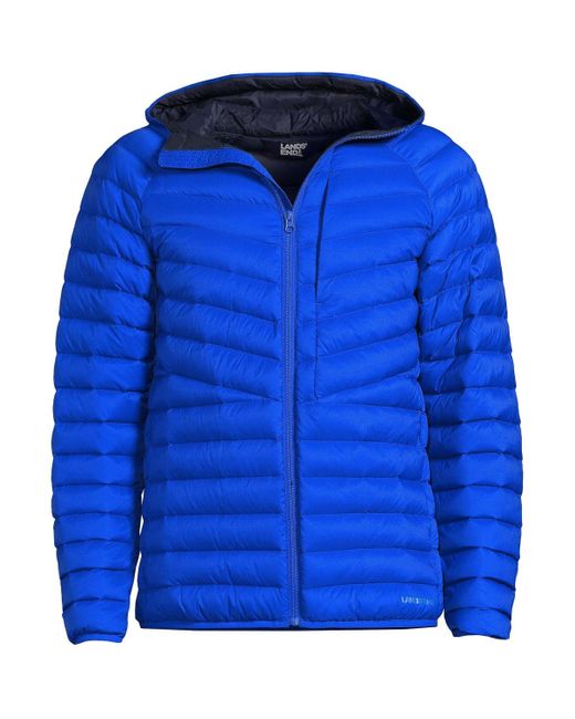 Lands' End Wander Weight Ultralight Packable Hooded Down Jacket in Blue for Men Lyst