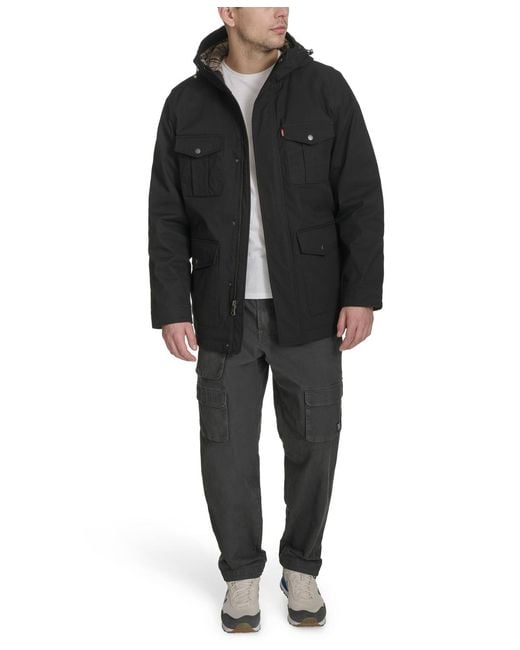 Levi's Black Field Parka for men