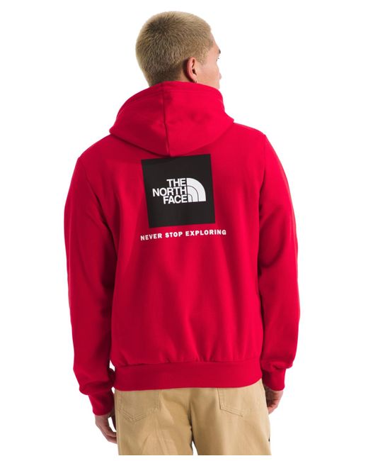 The North Face Red Evolution Box Never Stop Exploring Hoodie for men