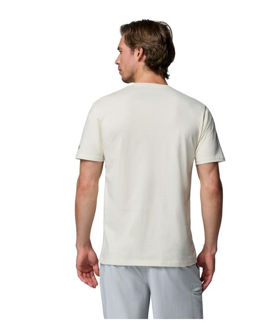 Columbia White Pfg Jake Graphic T-shirt for men