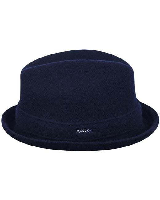 Kangol Blue Wool Player Fedora for men