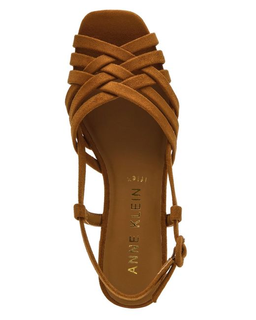 Anne Klein Brown Fairfeild Square Toe Sandals