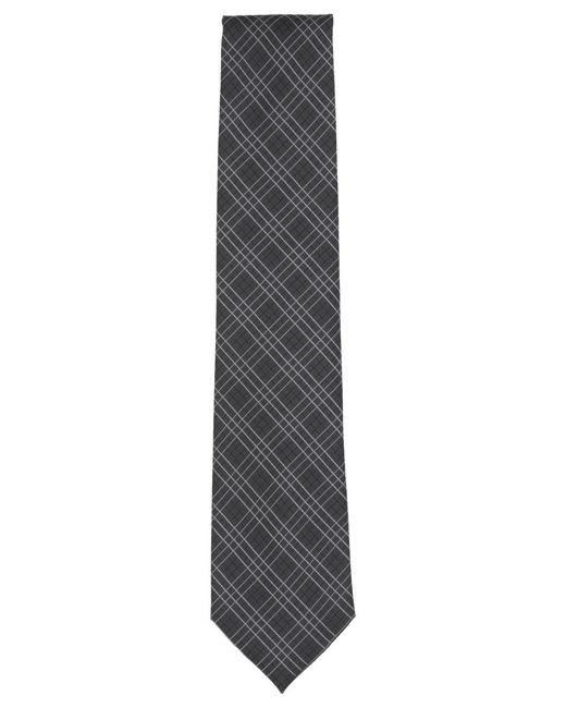 Michael Kors Gray Grid Pattern Tie for men
