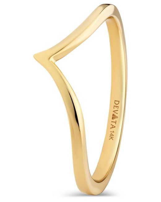 DEVATA Metallic Chevron Ring