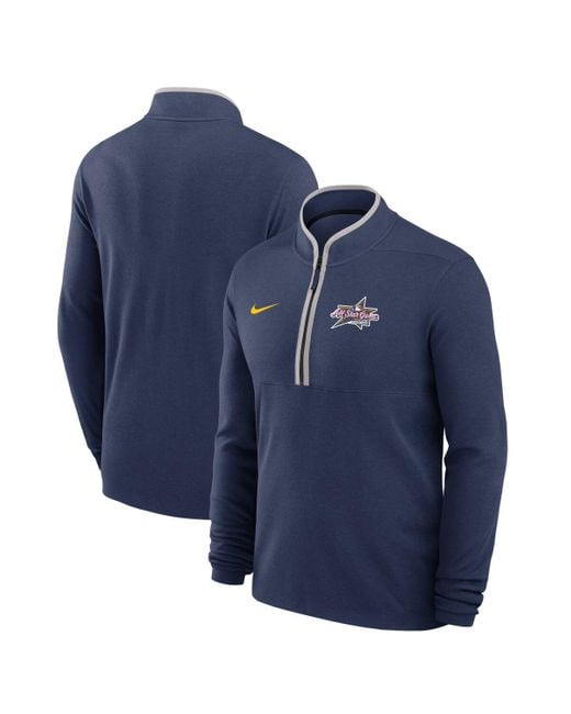Nike Blue 2025 Mlb All-star Game Victory Performance Half-zip Pullover Hoodie for men