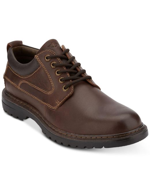 Dockers Warden Plain-toe Leather Oxfords in Red Brown (Brown) for Men ...