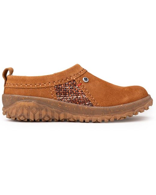 Minnetonka Brown Tamarra Suede Clogs