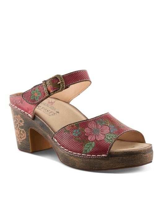 L'ARTISTE Brown Spring Step Japhette Platform Slide