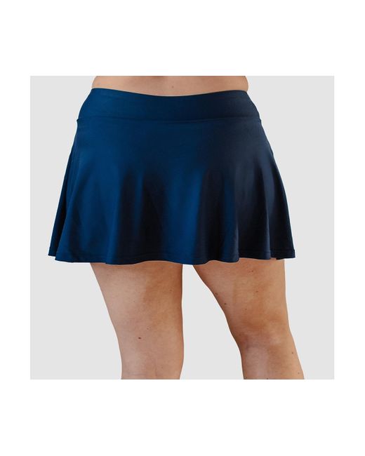 Calypsa Blue Plus Size Flowy Swim Skort