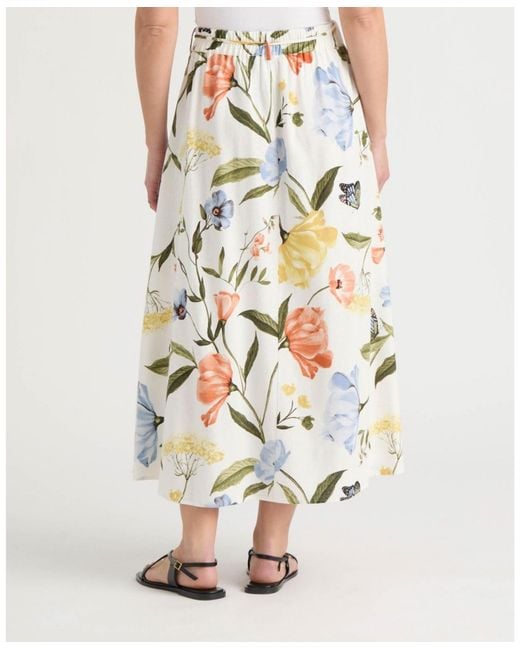 Ellen Tracy Multicolor Button Front Flared Skirt