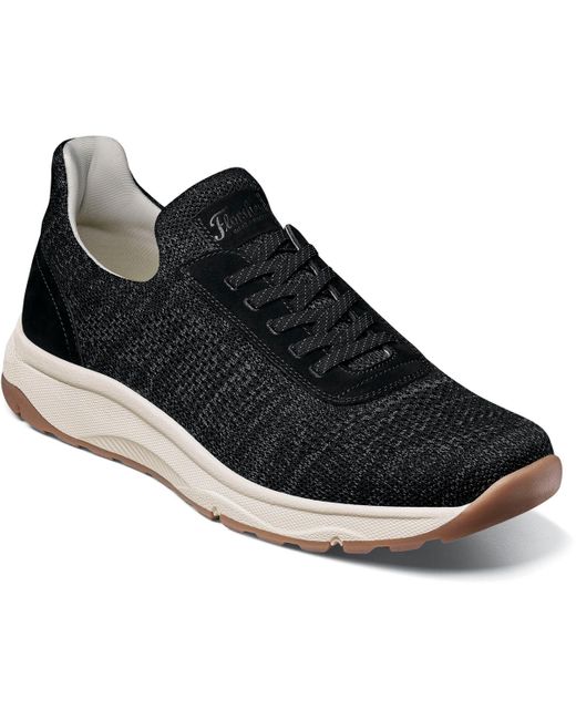 Florsheim Black Satellite Knit Elastic Lace Slip On Sneaker for men