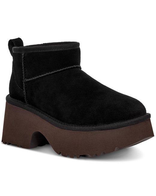 Ugg Black Classic Ultra Mini New Heights Boots