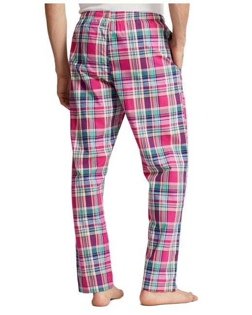 Polo Ralph Lauren Red Printed Woven Pajama Pants for men