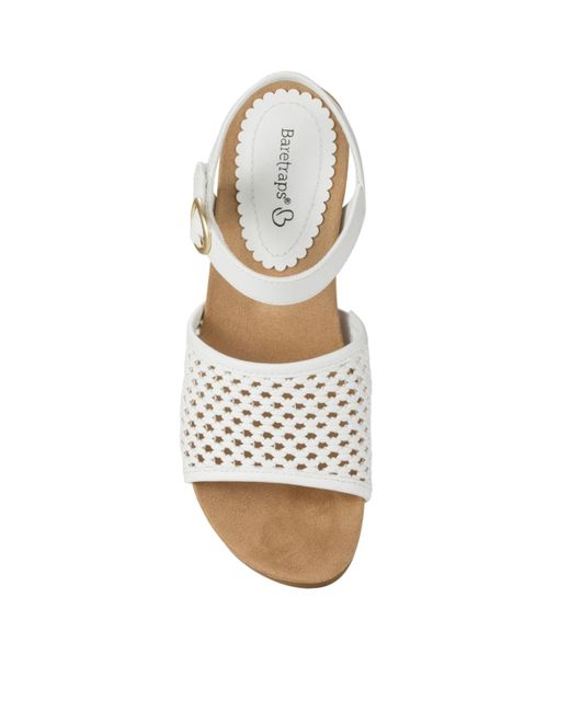 BareTraps White Fernelle Wedge Sandals