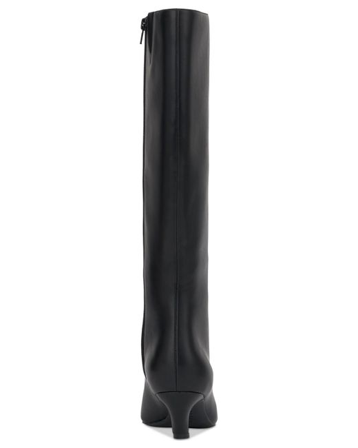 INC International Concepts Black Sameya Extra Wide-calf Mid-heel Boots