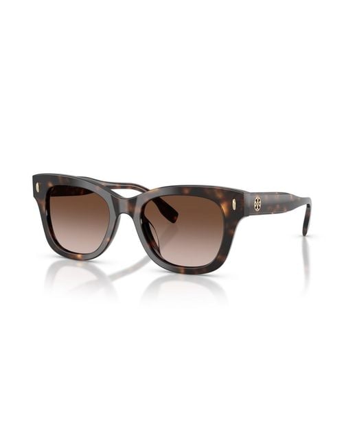 Tory Burch Brown Square Sunglasses