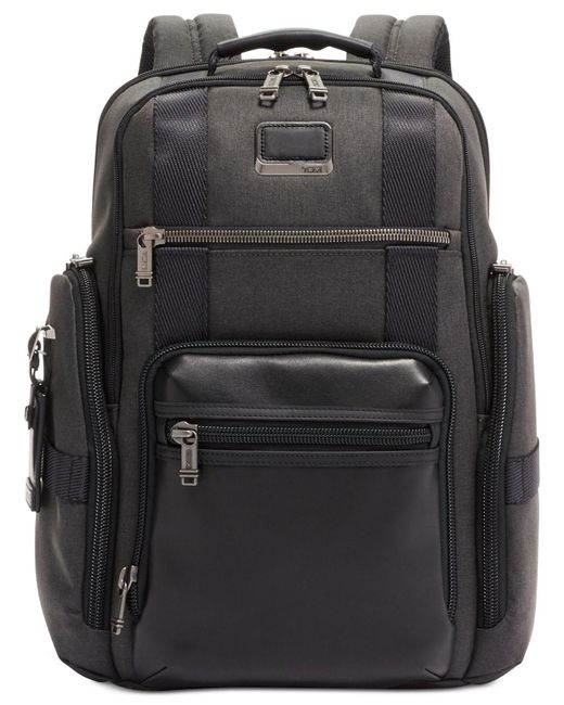 Tumi Gray Alpha Bravo Sheppard Deluxe Backpack for men