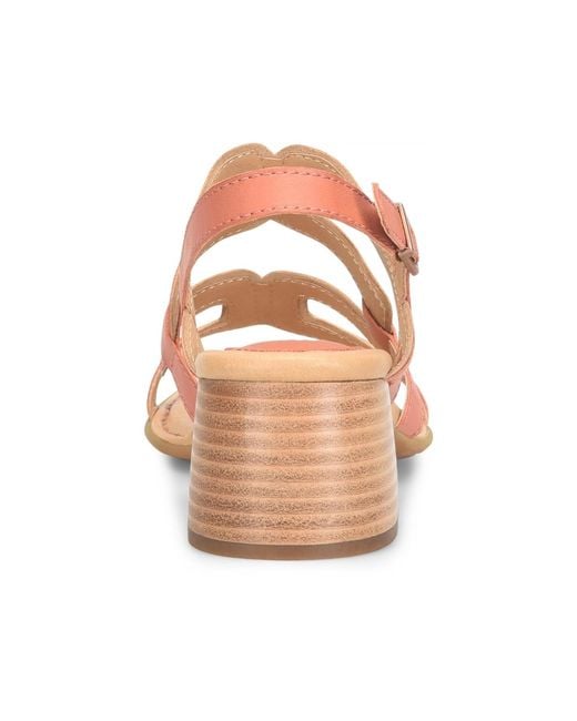 Born Brown Sofia Square Toe Sandals
