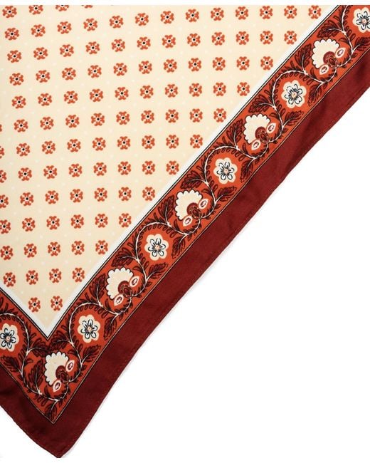 BCBGMAXAZRIA Brown Block Printed Triangle Scarf