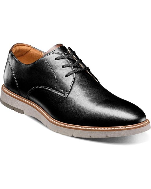 Florsheim Black Vibe Plain Toe Oxford Lace Up Dress Shoe for men