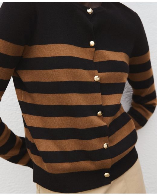 Mango Brown Cuff Opening Cardigan