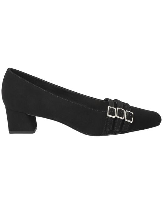 Easy Street Black Enya Square Toe Pumps