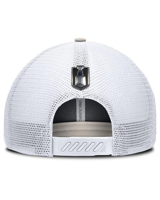 Fanatics Gray/white Florida Panthers 2025 Nhl Eastern Conference Champions Locker Room Adjustable Hat for men