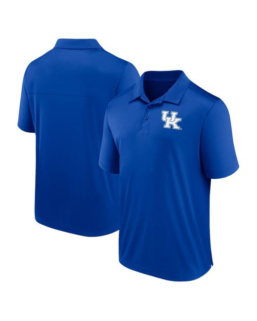 Fanatics Blue Branded Royal Kentucky Wildcats Left Side Block Polo for men